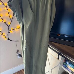 Torrid Olive Green Linen Blend Pants